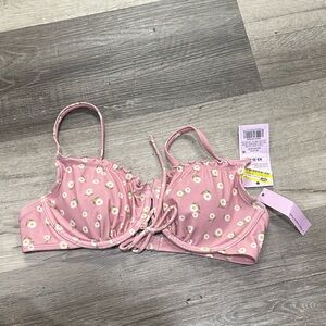 wild fable Pink Daisy Print Underwire Bikini Top